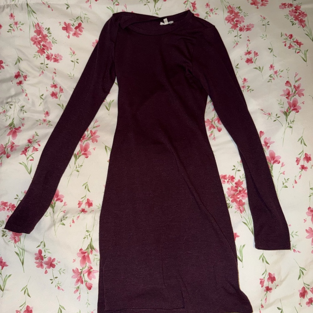 Wilfred Deep Purple Long Sleeve Dress